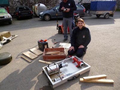 Alle Materialien müssen sicher verstaut werden